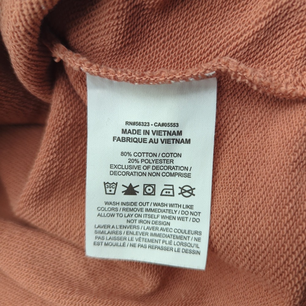 Nike Sportswear French Terry Snap Front Cardigan Sweatshirt Rust Orange XL - Picture 6 of 7